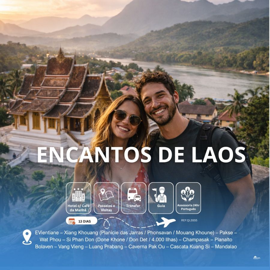 QL5555 -  ENCANTOS DO LAOS 12 DIAS